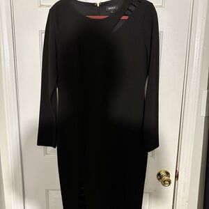 DKNY Asymmetrical Black Dress